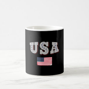 USA Soccer Fan Jersey Shirt American Flag Coffee Mug