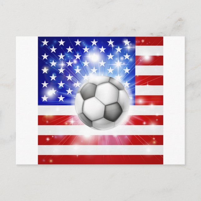 USA soccer flag Postcard (Front)
