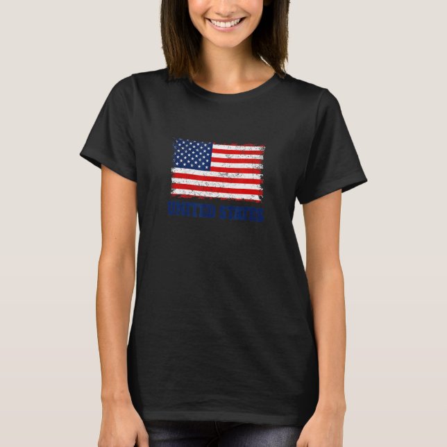 USA soccer & football fan 2022 Flag of USA Patriot T-Shirt (Front)
