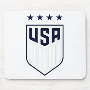 Usa Soccer Frontck Crest Red Uswnt Officially Lice Mouse Pad