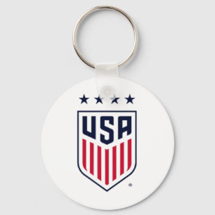 Usa Soccer Frontck Crest White Uswnt Officially Li Key Ring