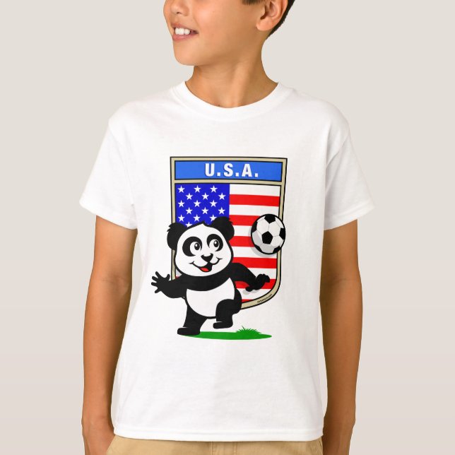 USA Soccer Panda T-Shirt (Front)