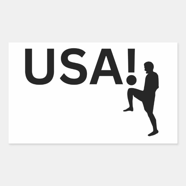 USA soccer player Rectangular Sticker (Front)