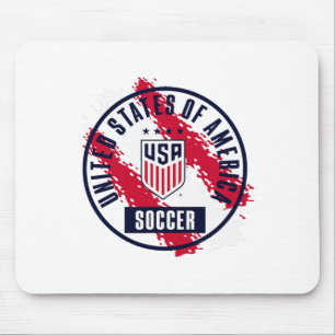 Usa Soccer Retro Paint Heather Uswnt Officially Li Mouse Pad