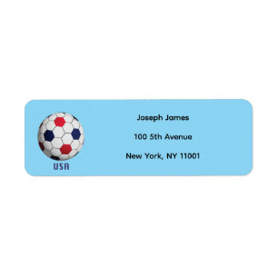 USA Soccer Return Address Label