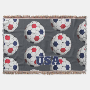 USA soccer shirt Throw Blanket