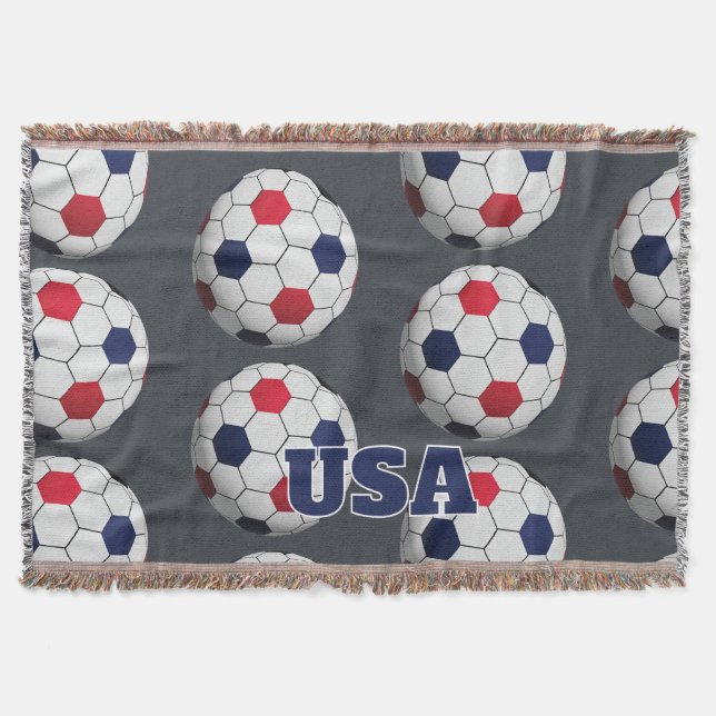 USA soccer shirt Throw Blanket (Front)