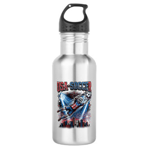 USA Soccer Skeleton Striker Nations Premium Sports 532 Ml Water Bottle