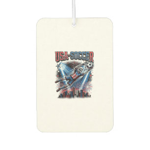 USA Soccer Skeleton Striker Nations Premium Sports Car Air Freshener