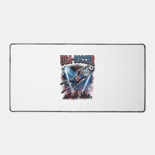 USA Soccer Skeleton Striker Nations Premium Sports Desk Mat
