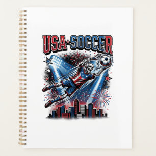 USA Soccer Skeleton Striker Nations Premium Sports Planner