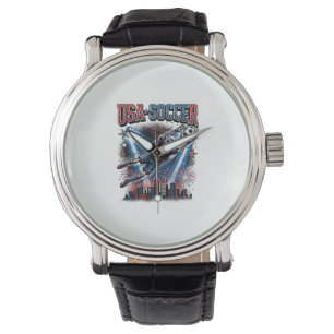 USA Soccer Skeleton Striker Nations Premium Sports Watch