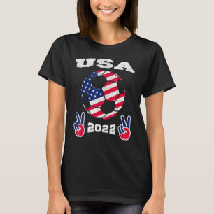 USA Soccer Team 2022 Shirt America Flag Futbol Cup
