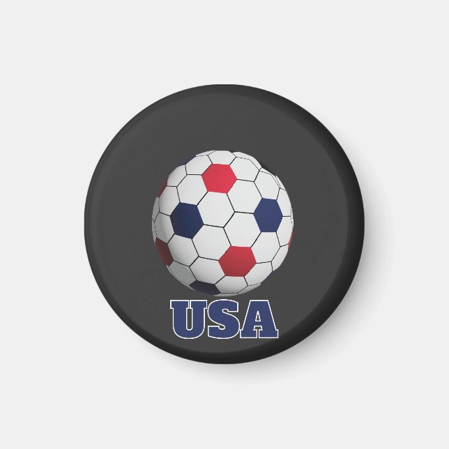 USA Soccer Throw Pillow Magnet (Front)