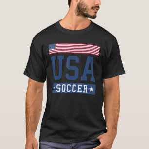 USA Soccer Women Men Kids American Flag Soccer Fa T-Shirt