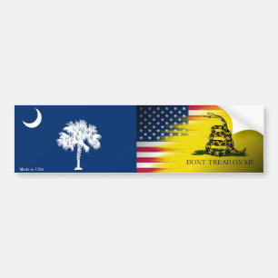 USA, South Carolina, Gadsden Flag Bumper Sticker