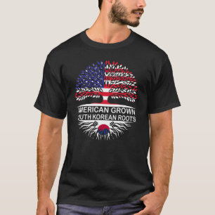 USA & South Korea Flags American Grown South Kore T-Shirt