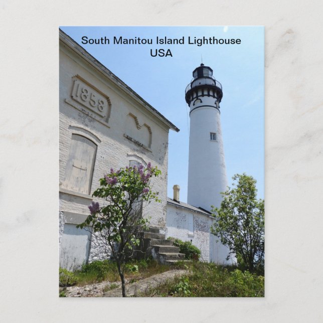 USA South Manitou Island Lighthouse Lake Michigan Postcard (Front)