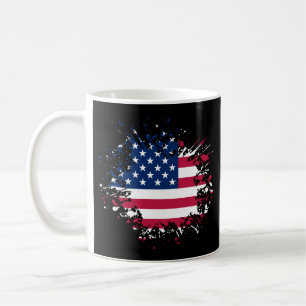 USA Souvenir Landmark, United States Flag Travel C Coffee Mug