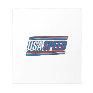 USA Speed Racing Patriotic Vintage Vector Design_1 Notepad