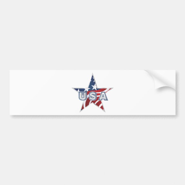 USA Star Bumper Sticker (Front)