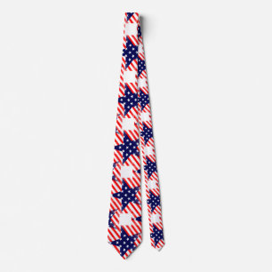 usa star mens neck tie