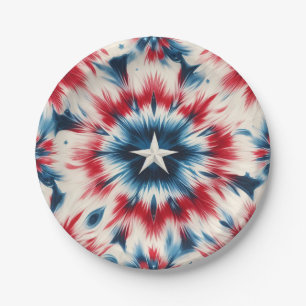 USA Star Paper Plate