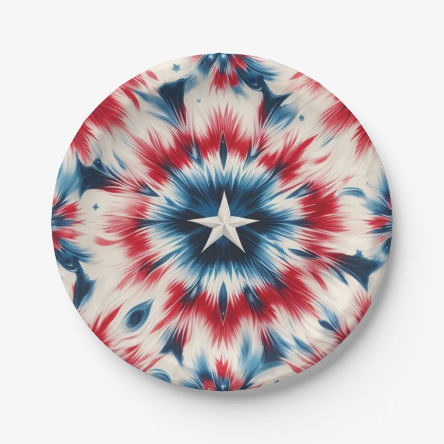USA Star Paper Plate (Front)