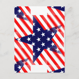 usa star postcard