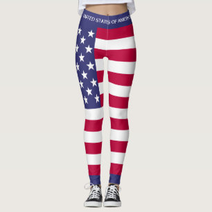 USA Star Spangled Flag Leggings