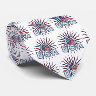 USA Starburst Yin Yang Tie
