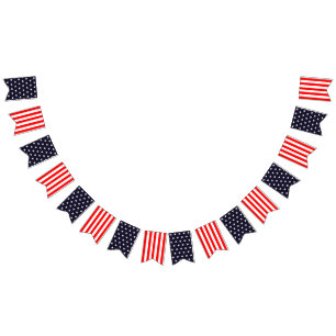 USA Stars and Stripes Bunting Flags