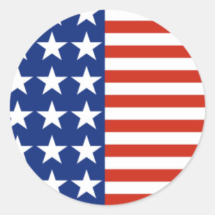 USA Stars And Stripes Flag Classic Round Sticker