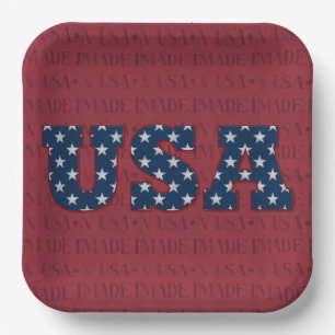 USA stars and stripes Paper Plate