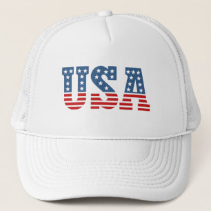 USA Stars and stripes patriotic America 4th July Trucker Hat