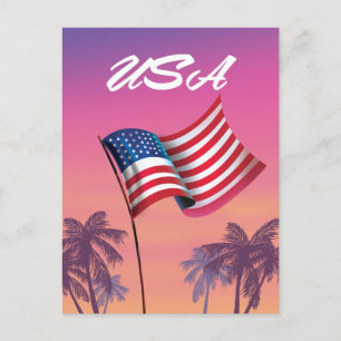 USA Stars and stripes Postcard