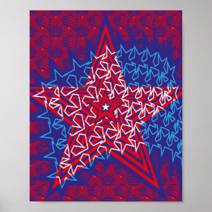 USA STARS FLAG BY MASANSER PIXELAT POSTER