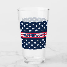 USA Stars Stripes Script Monogram Dazzling