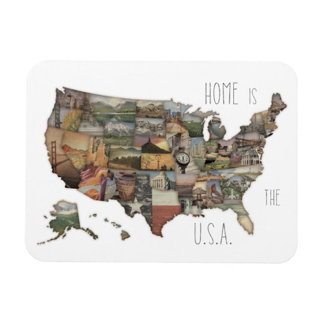 USA State Collage Magnet (Horizontal)