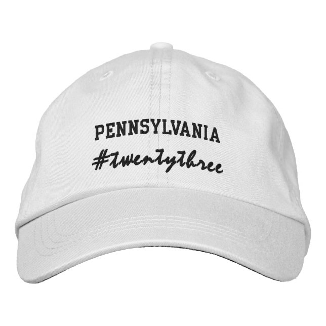 USA State Pennsylvania Hashtag 2023 Embroidered Hat (Front)