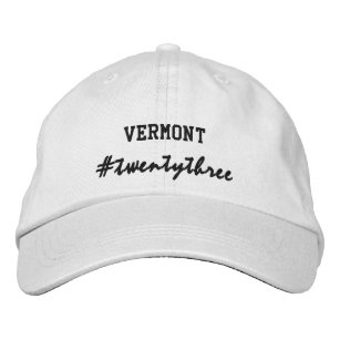 USA State Vermont Hashtag 2023 Embroidered Hat