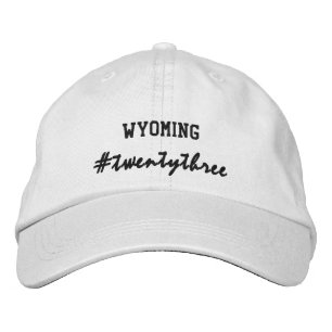 USA State Wyoming Hashtag 2023  Embroidered Hat