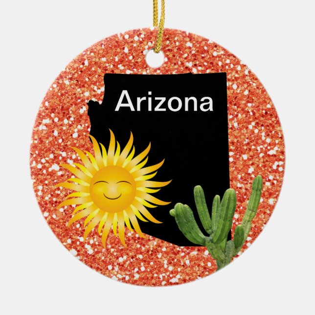 USA States Arizona - SRF Ceramic Tree Decoration (Front)