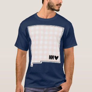 USA States New Mexico pink plaid T-Shirt