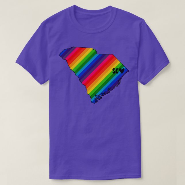 USA States South olina rainbow T-Shirt (Design Front)