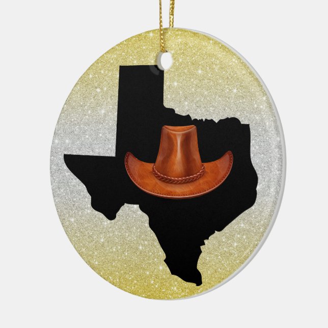 USA States Texas - See Back Ceramic Ornament (Left)