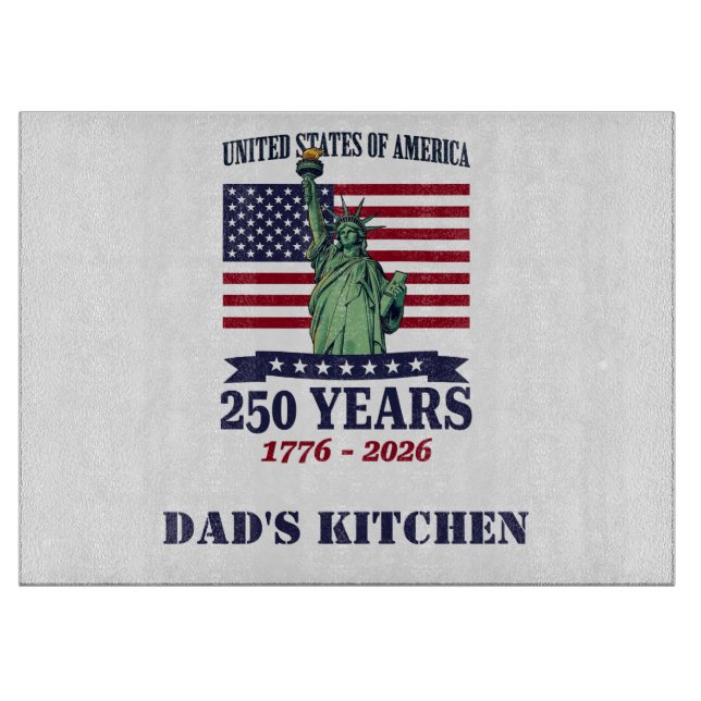 USA Statue of Liberty 250 Years 1776-2026 Cutting Board (Front)