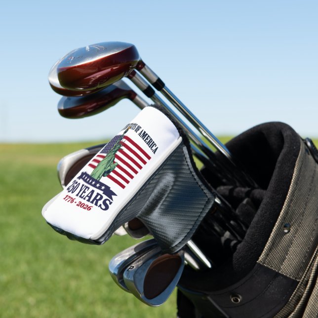 USA Statue of Liberty 250 Years 1776-2026 Golf Head Cover (In Situ)
