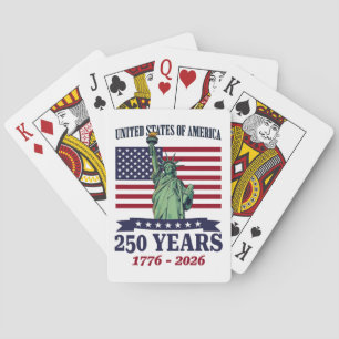 USA Statue of Liberty 250 Years 1776-2026 Playing Cards