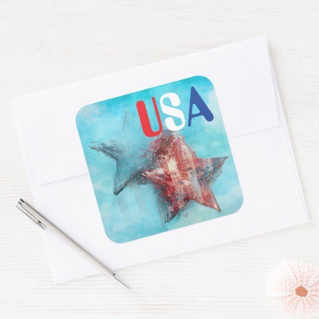 USA Sticker (Envelope)